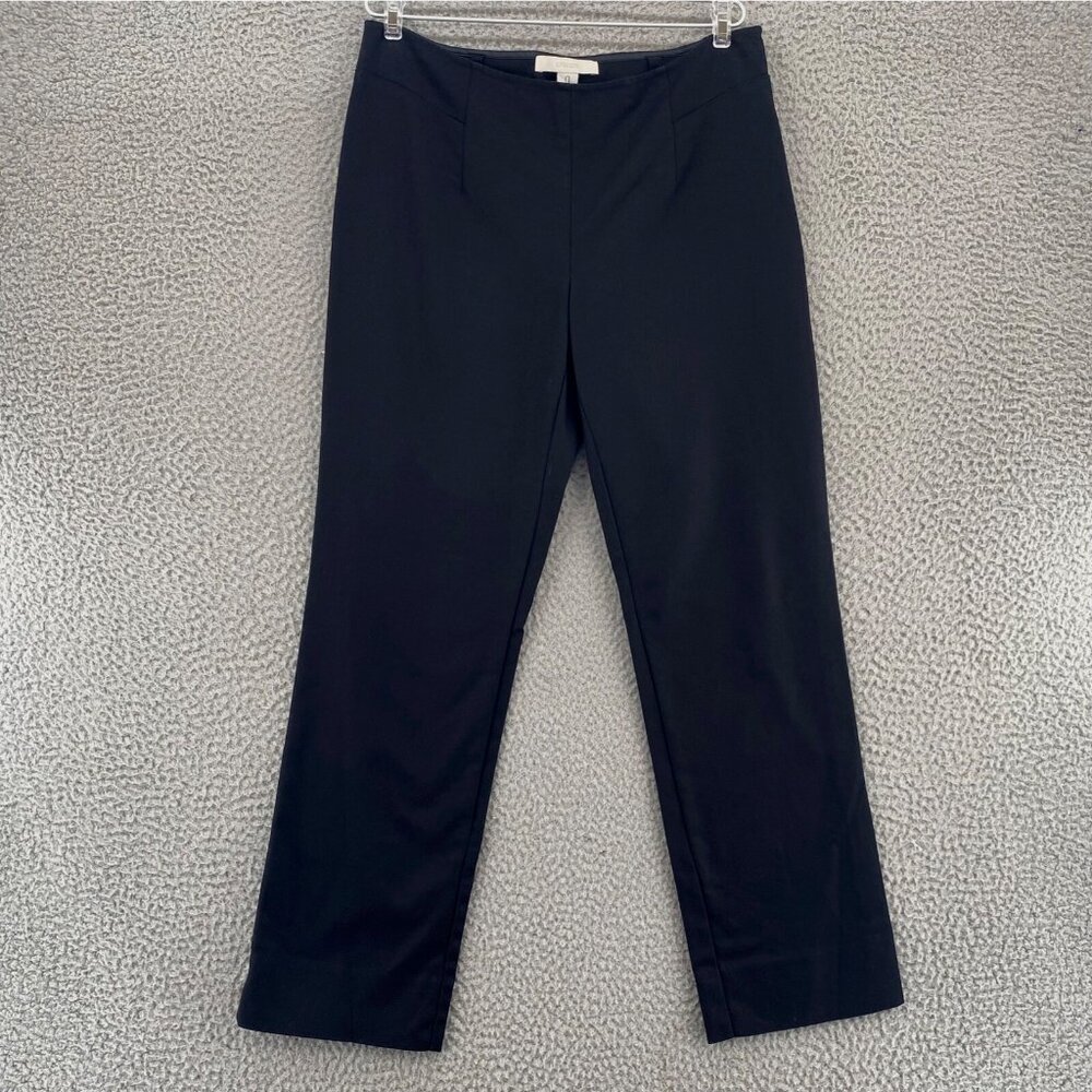 Chicos Pants Womens 0 US 4 Black Stretch Straight Leg Ankle Office Career Work
